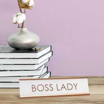 All Quality Boss Lady Rose Gold Novelty Desk Sign