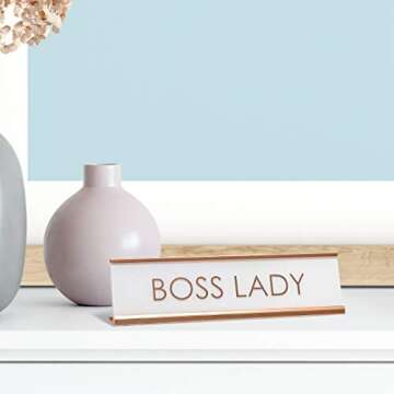 All Quality Boss Lady Rose Gold Novelty Desk Sign