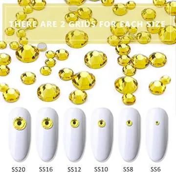 3792 Pcs Yellow Flatback Rhinestones for Crafting Your Masterpiece
