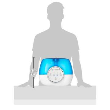 PureGuardian H4810AR Ultrasonic Warm and Cool Mist Humidifier for Bedrooms, Quiet, Filter-Free, 120 Hr, 2 Gal Treated Tank Surface Resists Mold, Pure Guardian Humidifier with Essential Oil Tray