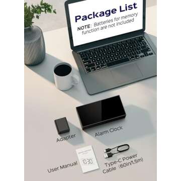 GOLOZA Digital Alarm Clocks for Bedrooms, Digital Clock with 4 Level Brightness +Off, Dual Customizable Alarms, USB Port, Power-Off Memory, Snooze, DST, 12/24H, Desk Clock for Kids Adults Elderly