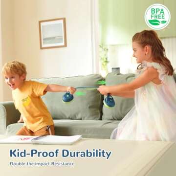 iClever BTH20 Active Noise Cancelling Headphones for Kids, 60H Play Time,Type C Fast Charging, Safe Volume 80dBA, Bluetooth5.4, Award-Winning Kids Headphones Wireless for iPad Tablet Airplane, Blue