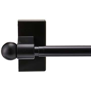 Rod Desyne Mag-12 Magnetic Curtain Rod, 17-30", Black