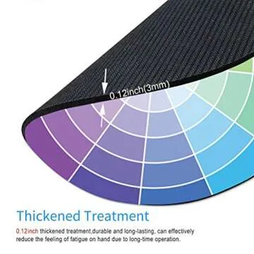 Amcove Color Wheel Circle Mouse Pad - Artistic & Comfortable