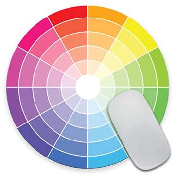 Amcove Color Wheel Circle Mouse Pad - Artistic & Comfortable