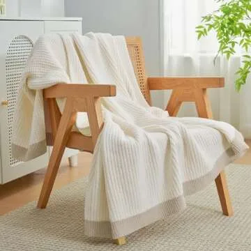 Amélie Home Reversible Chenille Waffle Throw Blanket