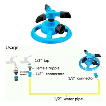 Kadaon Lawn Sprinkler - 360 Degree Kids Water Play