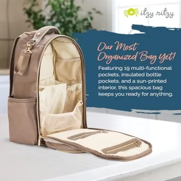 Itzy Ritzy Boss Plus Diaper Bag Backpack - Chic & Functional