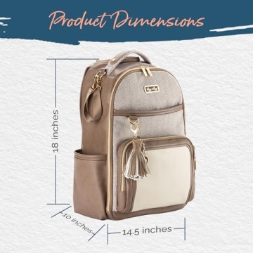 Itzy Ritzy Boss Plus Diaper Bag Backpack - Chic & Functional