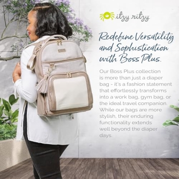 Itzy Ritzy Boss Plus Diaper Bag Backpack - Chic & Functional