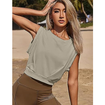 Women's Soft Brown Crop Tops for Workout & Casual Wear
