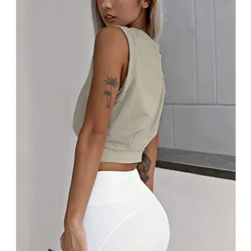 Women's Soft Brown Crop Tops for Workout & Casual Wear