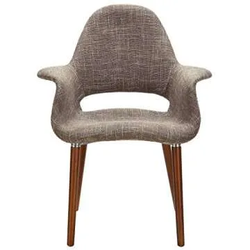 Modway Aegis Mid-Century Upholstered Chair in Taupe