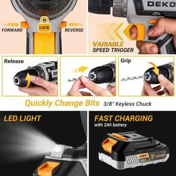 20V Cordless Drill Tool Kit for Home Repair