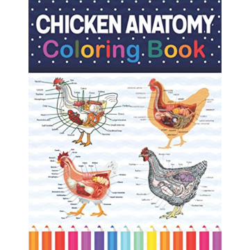 Chicken Anatomy Coloring Book: Animals Physiology Self-Quiz Color Workbook for Studying and Relaxati...