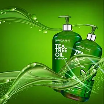 Majestic Pure Tea Tree Shampoo for Men and Women - Hydrating Formula Fights Dandruff, Lice and Itchy, Irritating or Dry Scalp - For All Hair Types - Sulfate Free 16 fl oz (pack of 2)