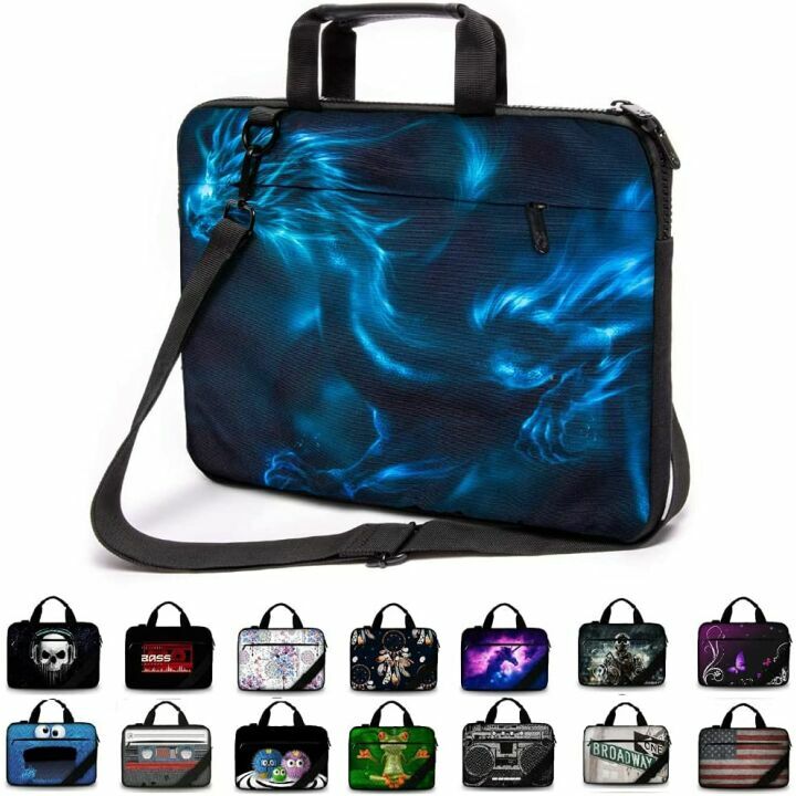 Funky Planet 15" Canvas Laptop Case with Strap