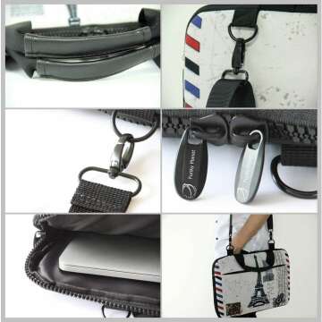 Funky Planet 15" Canvas Laptop Case with Strap