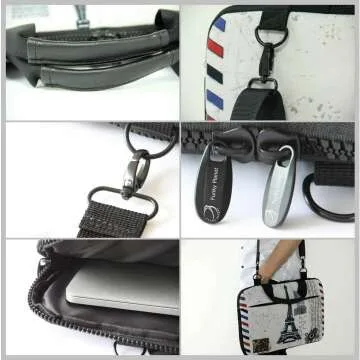 Funky Planet 15" Canvas Laptop Case with Strap