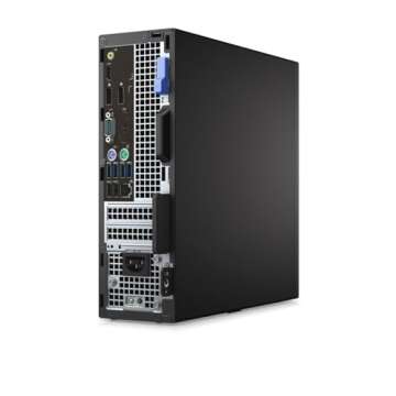 Dell OptiPlex 5040 SFF PC Desktop Computer, with New 24" FHD Monitor, Esports Game Earphones, Core i5-6500, 16GB RAM, 256GB SSD, Keyboard & Mouse, Windows 10 Pro (Renewed)