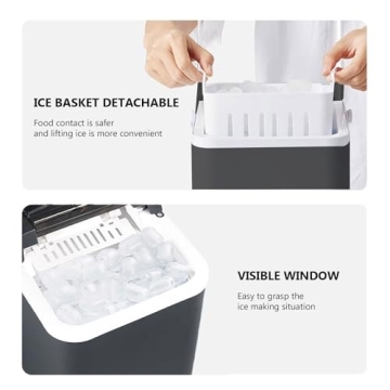 Self-Cleaning Portable Ice Maker - 26lbs Daily