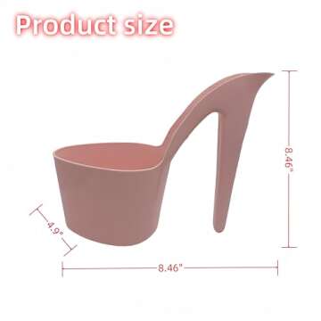 2pcs Unique Cactus Plant Pots with High Heels Design Pink Modern Planter Funny Plastic Flowerpot Women Shoe Shape Garden Containers Outdoor Indoor Succulents Bonsai Nursery Pots Office Desktop Decor