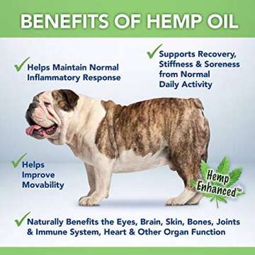 Grizzly All-Natural Joint Health for Dogs, 16 Fl Oz - Made in USA, Enhanced with Hemp Oil, Extra Strength Liquid Hip and Joint Support