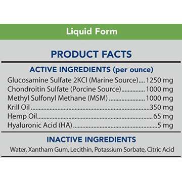 Grizzly All-Natural Joint Health for Dogs, 16 Fl Oz - Made in USA, Enhanced with Hemp Oil, Extra Strength Liquid Hip and Joint Support