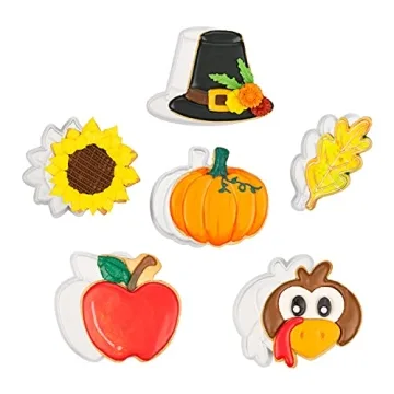Flycalf Fall Thanksgiving Cookie Cutters Set 14PC Shaped Baking Tools for Festive Fun