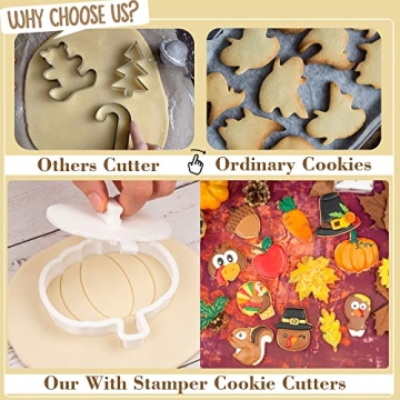 Flycalf Thanksgiving Cookie Cutters Set 14PC Fall Shapes