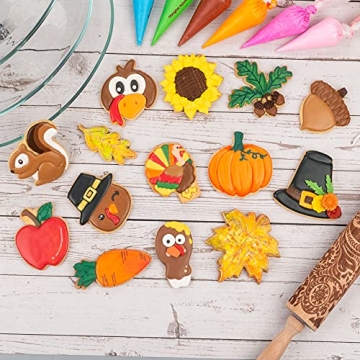 Flycalf Thanksgiving Cookie Cutters Set 14PC Fall Shapes