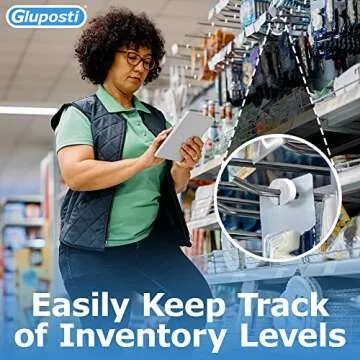 Gluposti Peg Hook Stoppers for 1/4 Pegboard Hooks & Slatwall Hooks, White Round Rubber Inventory Control Clips, Pegboard Peg Locks for Retail Hooks on Peg Board & Slat Wall Panels (100 Pack)