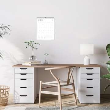 Beautiful 2025-2026 Wall Calendar - Runs from January 2025 until July 2026 – 14.5"x11.5" Office Wall Calendar for Easy Organizing