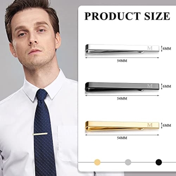 UBGICIG Elegant 3 Pcs Tie Clips for Men - Personalized & Stylish
