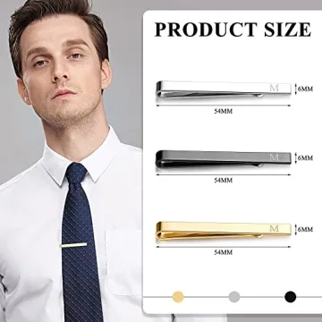 UBGICIG Elegant 3 Pcs Tie Clips for Men - Personalized & Stylish
