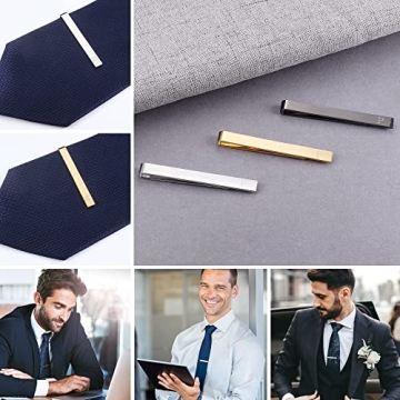 UBGICIG Elegant 3 Pcs Tie Clips for Men - Personalized & Stylish