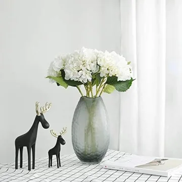 Exquisite 6pcs Fake White Flowers Silk Hydrangeas for Decor