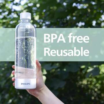 PHILIPS 1L Reusable Carbonating Bottles for Soda Makers