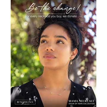 Benevolence LA Womens, Mama Necklace Dainty Necklace, 14k Gold Dipped Necklaces, Gifts for Mom | Gold Necklace, Mom Necklace, Necklaces for Mom, Travel Accessories, Designed in California