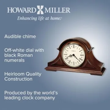 Howard Miller Burton II Mantel Clock - Elegant Timepiece for Home & Office