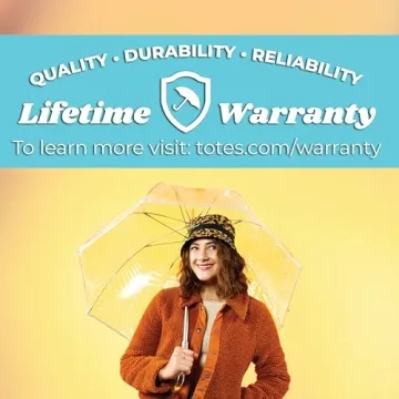 totes Clear Dome Umbrella for Wind and Rain Protection