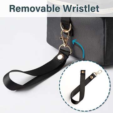 Breast Pump Bag Storage Carrying Bag - Breast Pump on The Go Case, Breastmilk Cooler Travel Bag, Portable & Protective Pump Carrying Case, Fits Major Wearable Pumps, Wristlet Design, Easy to Clean