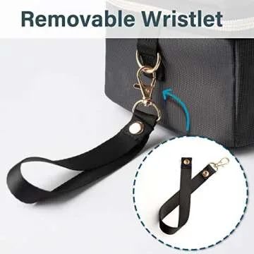 Breast Pump Bag Storage Carrying Bag - Breast Pump on The Go Case, Breastmilk Cooler Travel Bag, Portable & Protective Pump Carrying Case, Fits Major Wearable Pumps, Wristlet Design, Easy to Clean