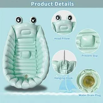 Portable Inflatable Baby Bathtub for Infants to Toddlers