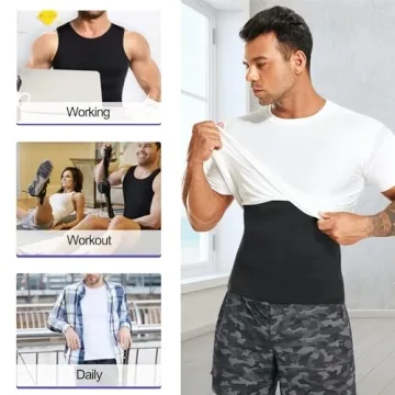 Men’s Slimming Compression Shirt 2 Pack Workout Tanks