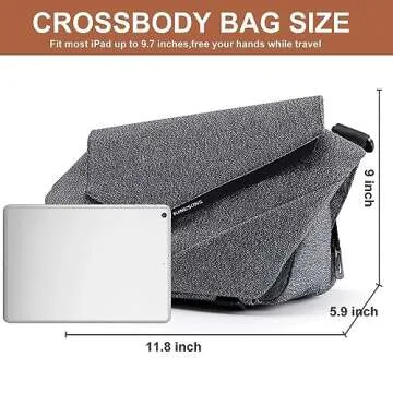 Crossbody Sling Bag for Men - Travel Hiking and Working Mens Chest Bag Side Daypack Fashion Lightweight Cycling Shoulder Backpack for Travel, Sport, Gym