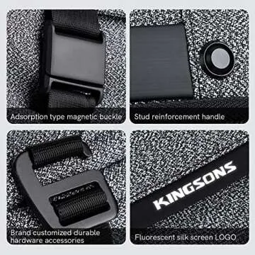 Crossbody Sling Bag for Men - Travel Hiking and Working Mens Chest Bag Side Daypack Fashion Lightweight Cycling Shoulder Backpack for Travel, Sport, Gym