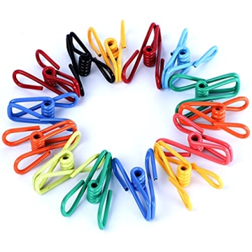 30 Pack Colorful Chip Bag Clips - Versatile Kitchen and Laundry