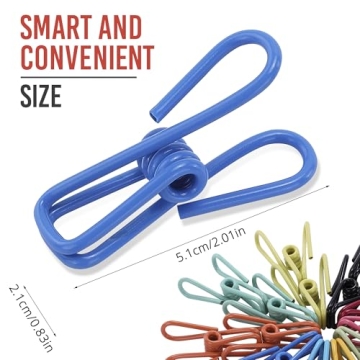 30 Pack Colorful Chip Bag Clips - Versatile Kitchen and Laundry