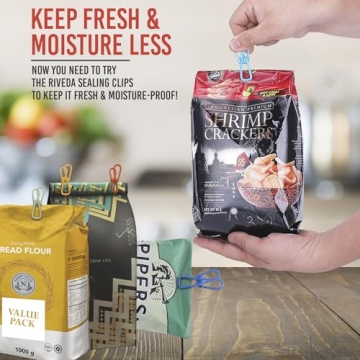 30 Pack Colorful Chip Bag Clips - Versatile Kitchen and Laundry